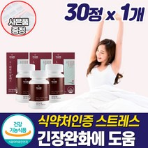 프리미엄 긴장완화제 엘 테아닌 수면 숙면 스트레스 케어 좋은 영양제 밤 잠 안올때 심신 마음 불안 수면 부족 안정 보조제 40대 50대 60대 건강 기능성 중년 여성 남성 추천, 테아닌영양제_1개_할인_사은품, 1개