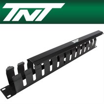 TNT NM-TNT69 허브랙/서버랙 케이블 매니지먼트 판넬(1U/블랙), 상세페이지 참조
