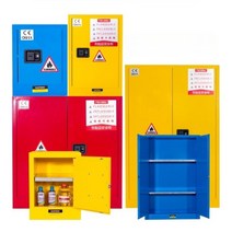 위험물저장소 유류저장소 방폭 캐비닛 화학 안전 45갤런 보관 상자 가연성 액체, 12갤런 노란색 안전 캐비닛