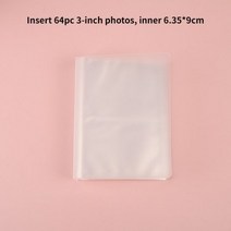 3 인치 투명 사진 앨범 포토카드 홀더 바인더 폴라로이드 카드 기차 티켓 인터리프 북 인스탁스 Kpop 학생 문구, Small white