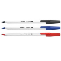 [113444]153 Stick 볼펜(흑/1.0/12자루/모나미), 흑 113444, 1.0, 12개입