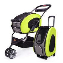 이비야야 콤보유모차 블루/그린/오렌지/브라운/핑크 강아지 고양이 간편한 이동 케리어, 그린