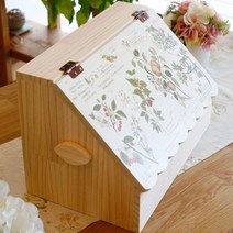 플랜트 플로라 원목 다용도 수납함 ST-103, 화이트/내추럴