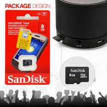 [샌디스크] 마이크로SD카드 8GB / 음악파일 약1600곡 저장 / 이너스 스피커 호환, Micro SD 카드 8G