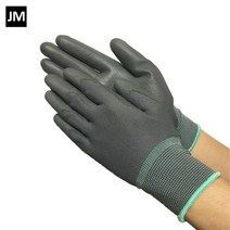 [제이엠상사] 국산 손바닥 PU 팜피트장갑(회색), 10켤레 S