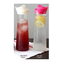 타이거크라운 내열유리 물병, 화이트, 1.1L, 1100ml