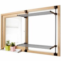 웰렉스 창문 빨래건조대 CM, 건조봉 1단-100cm