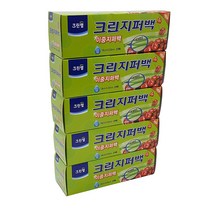 크린랲 크린 이중지퍼백 소, 5개