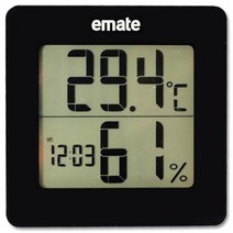 골든라벨 스마일 디지털 온습도계 방수시계, 선택5)EMATE 온습도계 LED, 블랙, 1개