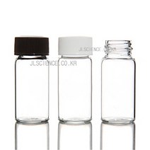 [JLS] 바이알병 샘플병 미니유리병 약병, 16-70ml(3개1set-흰색캡)