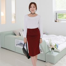 [플레이팝] 분또기본5부H라인스커트