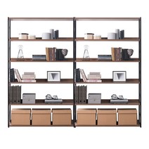 리바트 프렌즈 스틸 2400 5단 책장 (월넛)