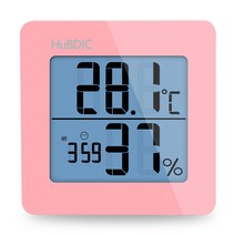 휴비딕 시계 앤 온습도계, HT-1, 핑크