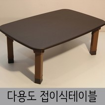 한목가구 접이식테이블 2인~3인용 720 다용도상, 웬지, pvc다리(721), 1개
