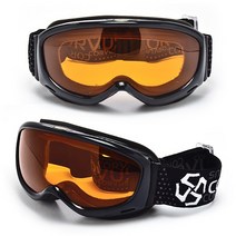 [제트스키안경] <한정특가> 안경착용가능 안경병용 스키 보드 고글 CV-613, 블랙