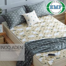 캠핑용 1인용 전기요 전자파없는 전기장판 미니싱글 무자계 전기매트, 베어베이지, 더블