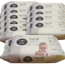 하늘선물 아기물티슈 리필형 100매입 물티슈, 100매, 10개