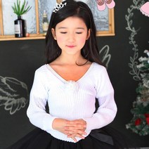 국산 유아발레 브로치 발레티워머(화이트) 발레티셔츠
