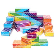 에듀샵 종이벽돌블록, 06_무지개 종이벽돌(50pcs)