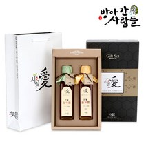 방앗간사람들 국산 참기름 들기름 생들기름 선물세트, 1개, 국산 참기름180ml+들기름180ml