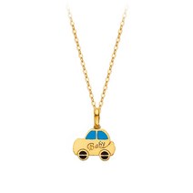 코지쥬얼리 14k 18k 붕붕자동차 미아방지 목걸이, 14k 5푼체인 38cm