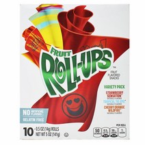 Fruit Roll-Ups 버라이어티 팩 글루텐 프리, 14g, 10개입