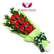 엔젤스플라워 꽃배달서비스 생화 장미꽃 바구니 공기정화 관엽식물 축하바구니 프로포즈, F09_샹그릴 일반형 꽃다발, 1개