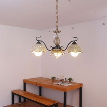 boaz 크라운3등 팬던트 조명 식탁등 LED호환 카페조명 부엌등/팬턴트조명, 크라운3등+LED볼구(주광)