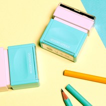 두루디자인 롤리팝 직사각 스탬프, 민트, 잉크 충전안함