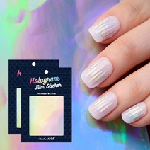 네일스케치 접착 홀로그램 필름 네일 스티커/네일필름, 1개