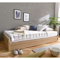 퍼니브라운 로이 슈퍼싱글침대, 오크, 독립기본