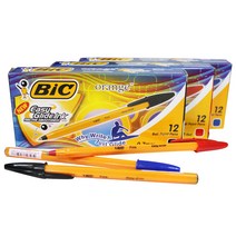 빅볼 빅 볼펜 12자루, $GCA_빅볼 오렌지화인 0.7mm/12입 : 빨강