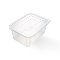 믿음인터내셔널 밀폐사각용기(5L) 일회용 포장용기 밀폐용기, 100Ea