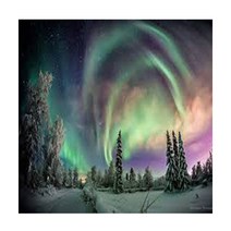 [1+1 액자증정] 톡톡보석십자수 3D 풍경시리즈 DIY 액자 세트, 오로라, 40x30