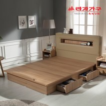라자가구 베스트 LED조명침대 크림슨 아이크 + 채움H 독립매트리스 슈퍼싱글침대 퀸침대, 04.아이크LED 서랍형침대 슈퍼싱글SS_초코브라운, 01.프레임(매트리스별도구매)