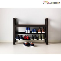 이케아 HEMNES 벤치 겸용 신발보관대 신발장 신발수납 현관, 블랙브라운(502.458.73)
