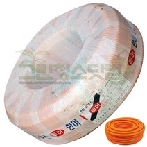 한미 나선호스 A2형 38mm-50m 농업용 공업용 지상 지하선보호용호스 주황색호스 토목건설현장 배수 배출용호스 송수용 자바라호스 주름관호스, 1개