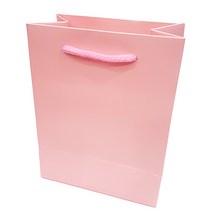 바미샵 핑크 종이쇼핑백 소 무광 무지 선물포장, 1개
