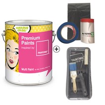 노루페인트 프리미엄 팬톤페인트 멀티용 1L 풀세트, 무광 12-0740 Limelight