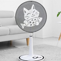 다샵 북유럽풍 프리미엄 선풍기 안전망 1+1, 행복고양이
