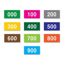 숫자띠라벨-DLS/도서관 도서분류 숫자 스티커, 1장, 500