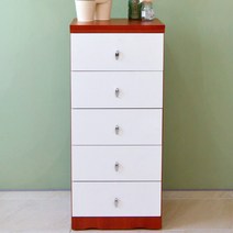 리더스퍼니처 400 2~5단 서랍장(열쇠), 5단(체리화이트)