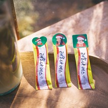 후아미 산타 DIY 레모나 세트 흰색 아트 광택지 포토스티커, 하트