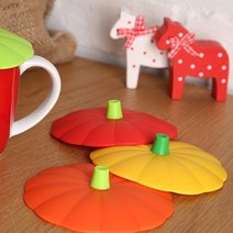 고양이 실리콘 컵뚜껑 고급형 컵덮개 머그컵 뚜껑 덮개 그릇뚜껑, 03.호박_옐로우