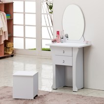 유니크퍼니처 바바라 실속화장대 일반화장대, 화이트