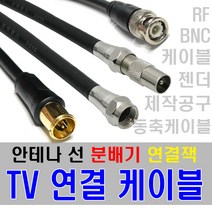 케이블마트 TV 안테나선 유선케이블 RF 동축 연결선 분배기 선택기 BNC 변환젠더, D100 RF 제작커넥터 (5개)