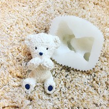 호두마루샵 석고방향제재료 수제실리콘 손모은곰돌이 캐릭터몰드 실리콘몰드