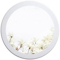 [골든벨] m미니 인테리어 벽거울 21cm (2종), 7196 화이트