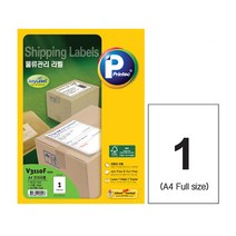 오피스넥스 애니라벨 A4전면100매V3110F(물류관리용 210mmx297mm), 1칸