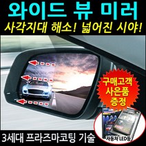한신 와이드 뷰 사이드미러 - 일반미러, 1개, 01.현대 SUV-싼타페 DM (14년이후) (No.87)